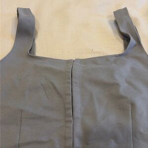 H&M Grey Square-Neck Crop Top